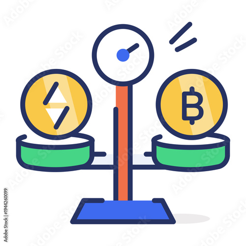 Flat style icon showing sales promotion