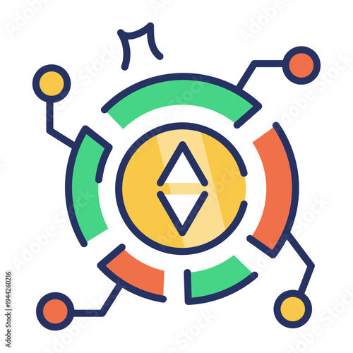 A flat style icon of letter box mail