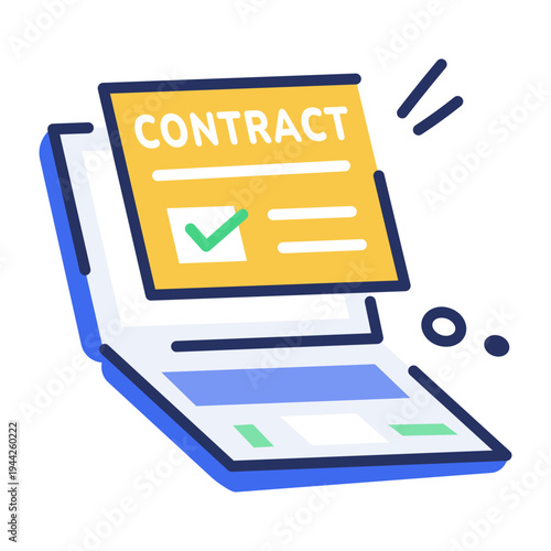 A flat icon showing shopping list items