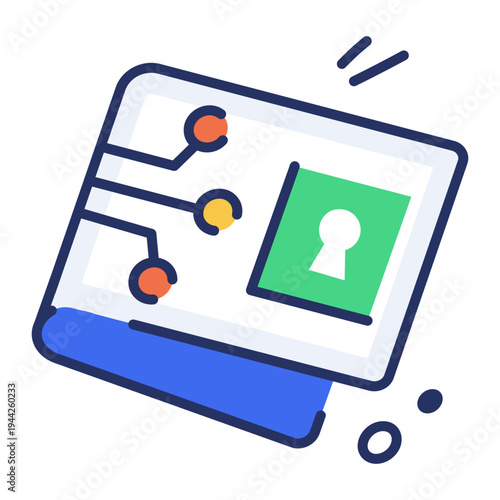 An icon showing bill receipt designed in flat style