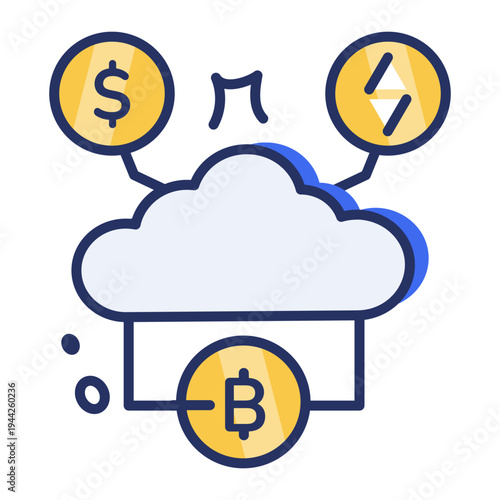 A flat style icon of warehouse storage area