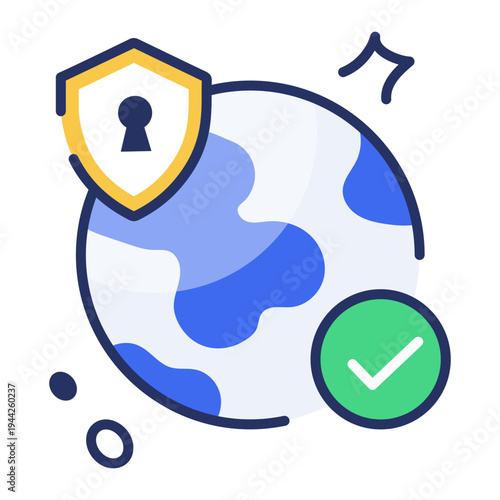 An icon showing drone delivery designed in flat style