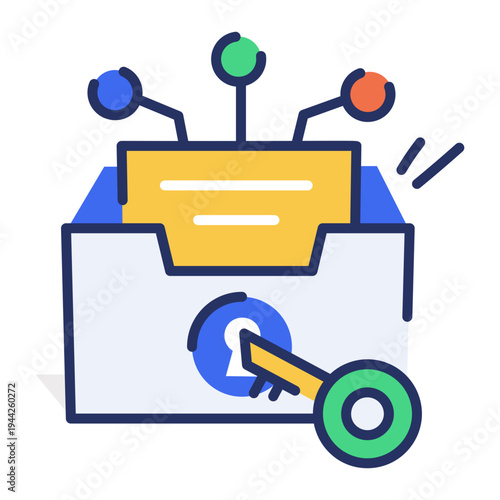 Flat icon depicting delivery location tracking