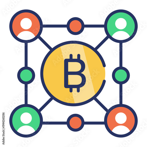 A flat style icon of ecommerce platform