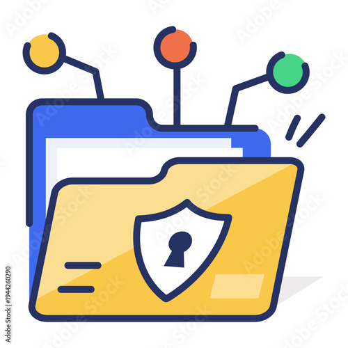 An icon showing shopping website designed in flat style