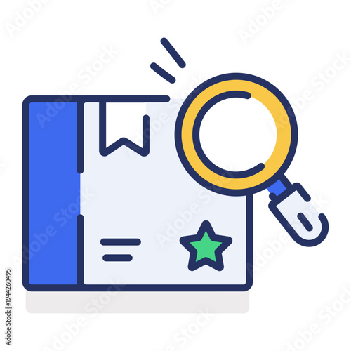 An icon showing parcel tracking designed in flat style