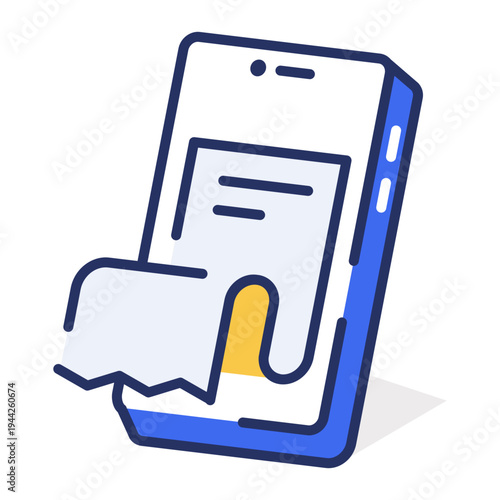 A flat style icon of automated trading system