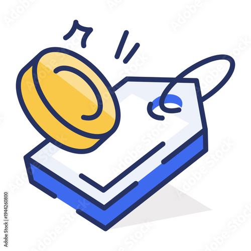 A flat style icon of property agreement document