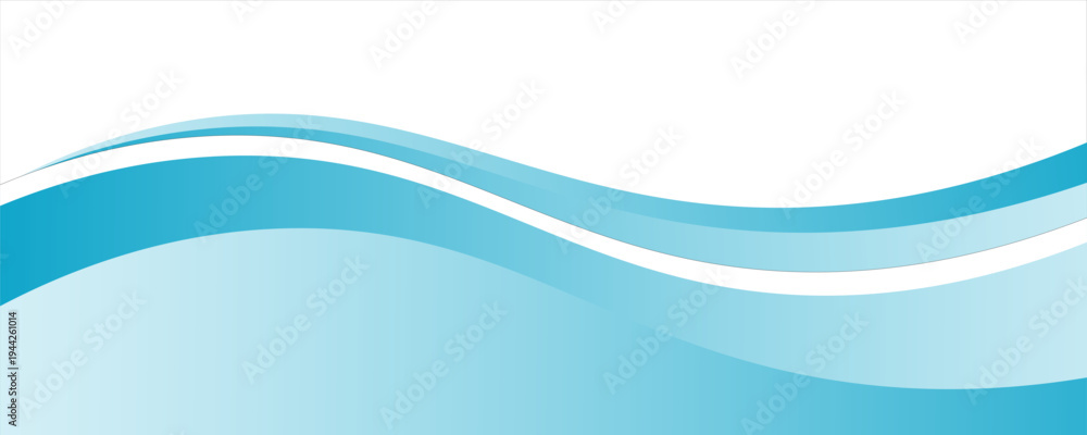 © Ariel - Blue and white business wave banner background. vector
