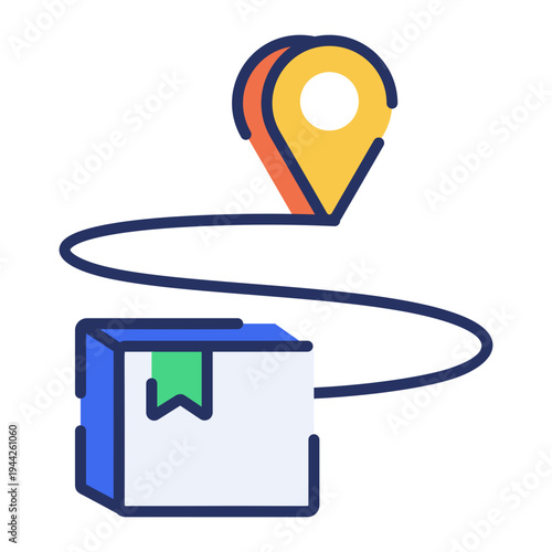 A flat style icon of property investment concept