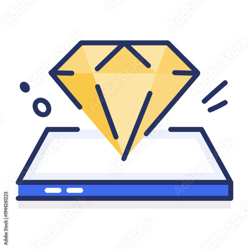 Flat style icon depicting online reward