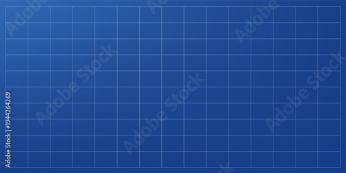 Vector blueprint background with graph grid and blue paper base. This blueprint bg is intended for architecture projects, construction plans, and engineering layouts.