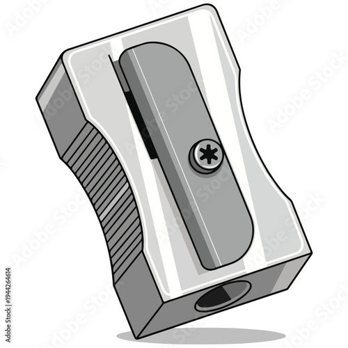 Modern Flat Design Pencil Sharpener Vector Illustration