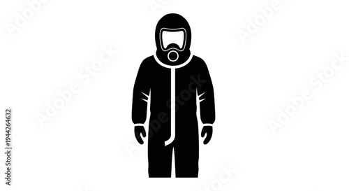 anti-radiation suit vector illustration