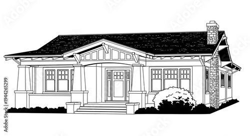 House Exterior Architectural Drawing Design.