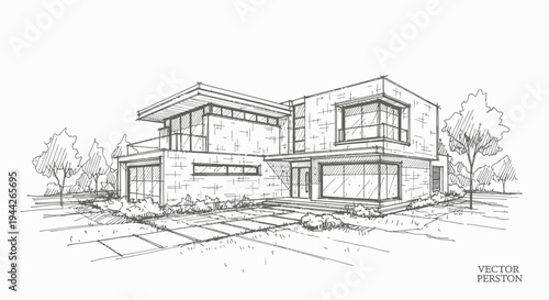 Modern Two Story House Design.