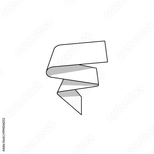 Geometric Abstract Shape with Curved Lines.