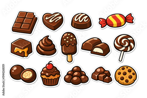 Delicious assorted chocolate and candy collection with sweets and treats.