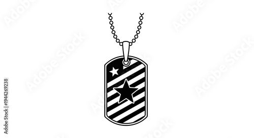 American flag dog tag necklace.