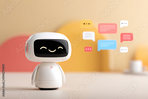 Concept illustration of an AI voice assistant/voice chatbot
