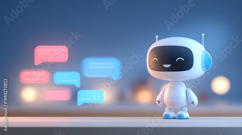 Concept illustration of an AI voice assistant/voice chatbot
