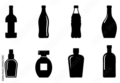 set of bottles