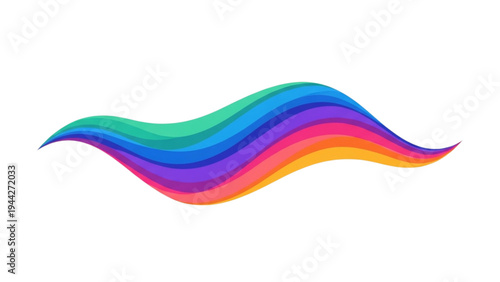 A colorful rainbow wave flows smoothly across the screen horizontally.