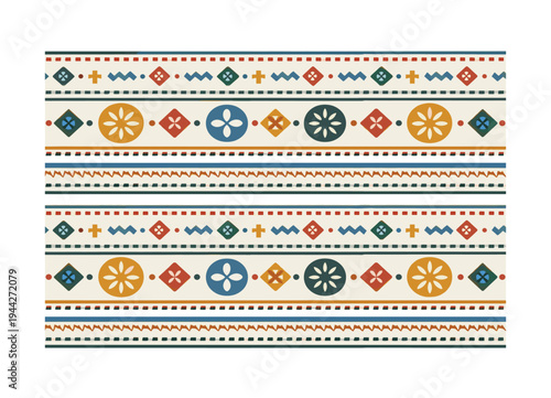 minimal geometric medallion bands seamless pattern, repeating pattern, surface design, textile print,