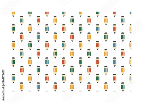 minimal pencil icon grid seamless pattern, repeating pattern, surface design, textile print, tiny uniform