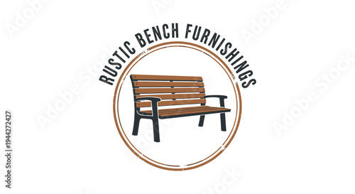 Brown wooden garden bench furniture.