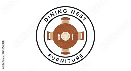 Brown wooden nest dining table furniture.