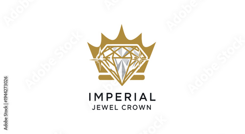 Imperial Jewel Crown Logo Design.