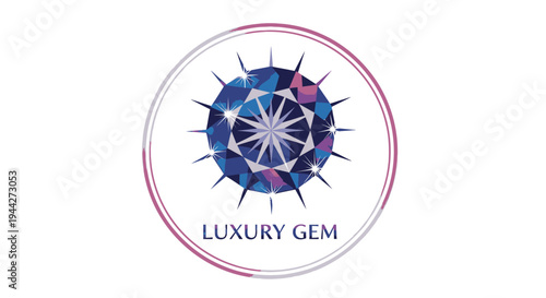 Luxury Gem Jewelry Brand Logo Design.