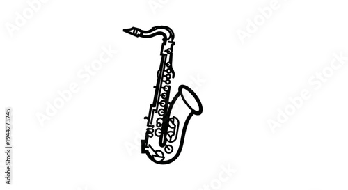 Saxophone instrument music jazz black.