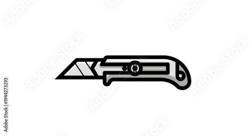 Utility knife with retractable blade.