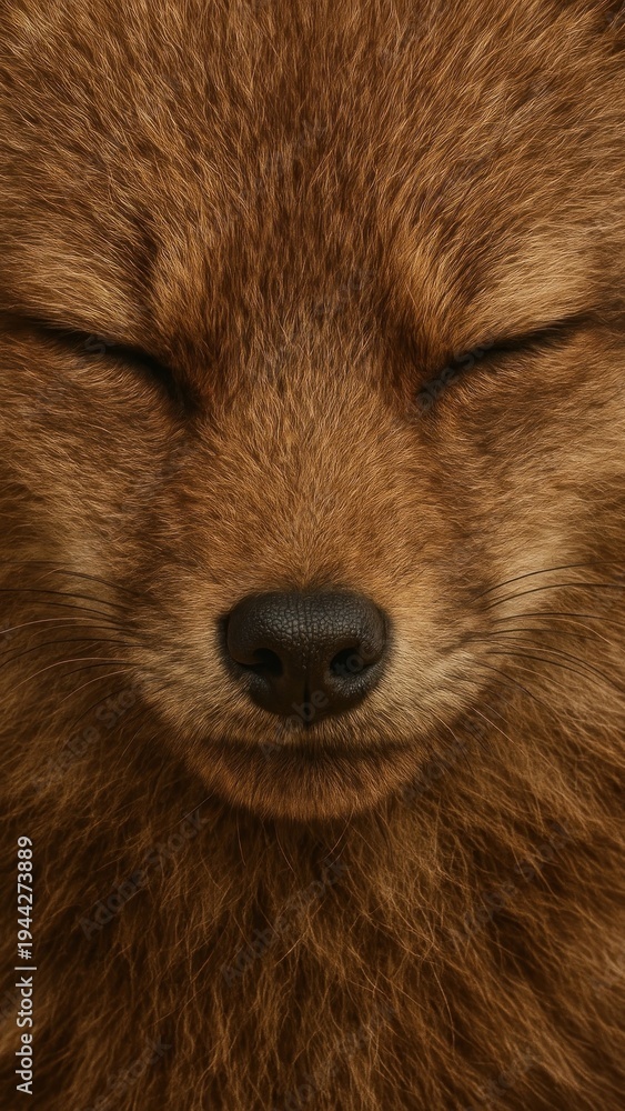 Fototapeta premium Serene fox face close-up