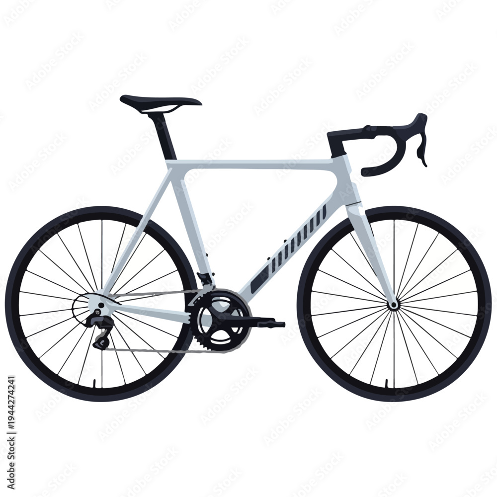 Obraz premium modern road bicycle minimalist flat vector illustration