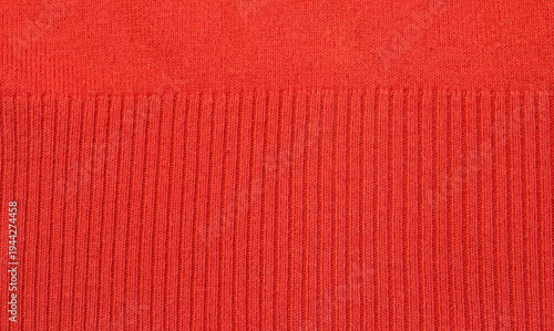 Fotografía Close-up red knitted texture background