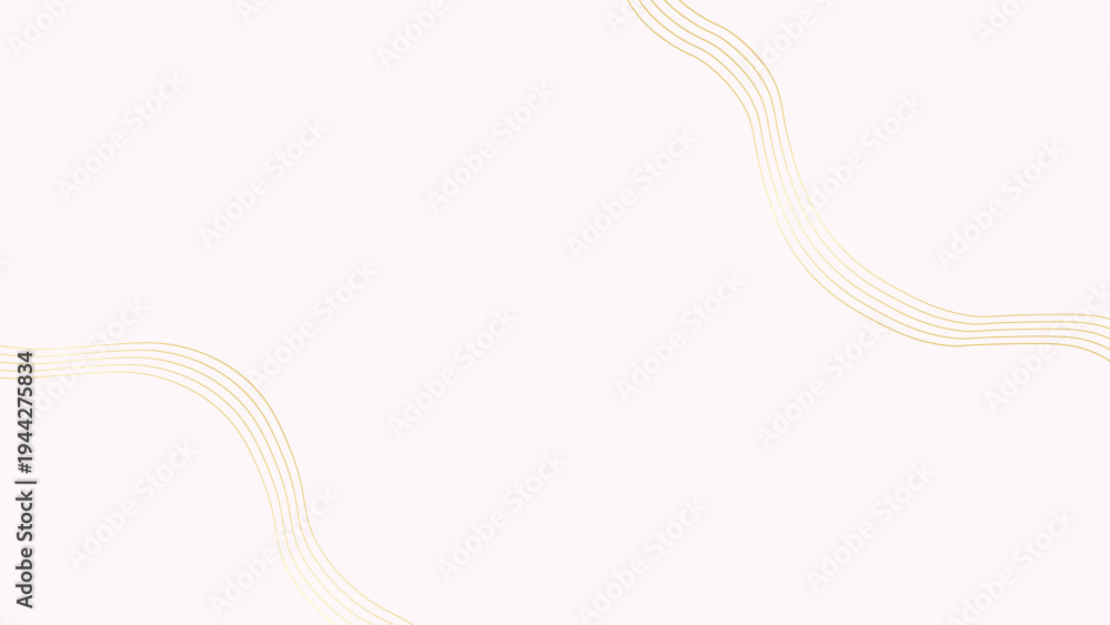 Obraz premium Luxury minimalist cream and gold abstract background with elegant swirls and copy space.