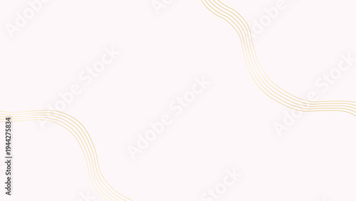 Luxury minimalist cream and gold abstract background with elegant swirls and copy space.