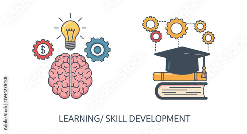 Learning and Skill Development Educational Concept Illustration