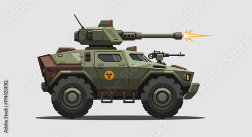 flat illustration of tank car