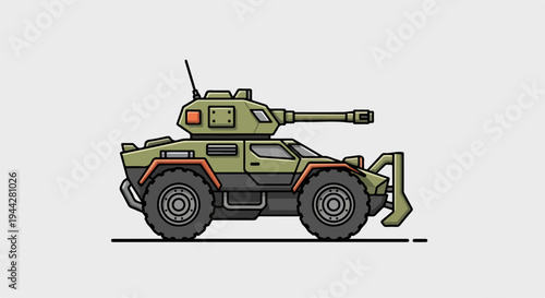 flat illustration of tank car