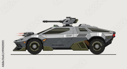 flat illustration of tank car