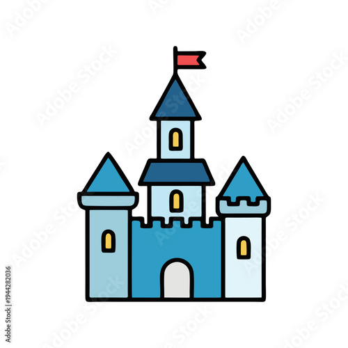 vector illustration of a castle
