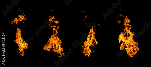 Vivid orange flame shapes rising against a dark background, creating dynamic fire motion ideal for energy themes, heat effects, visual intensity, digital art elements, and dramatic design concepts.