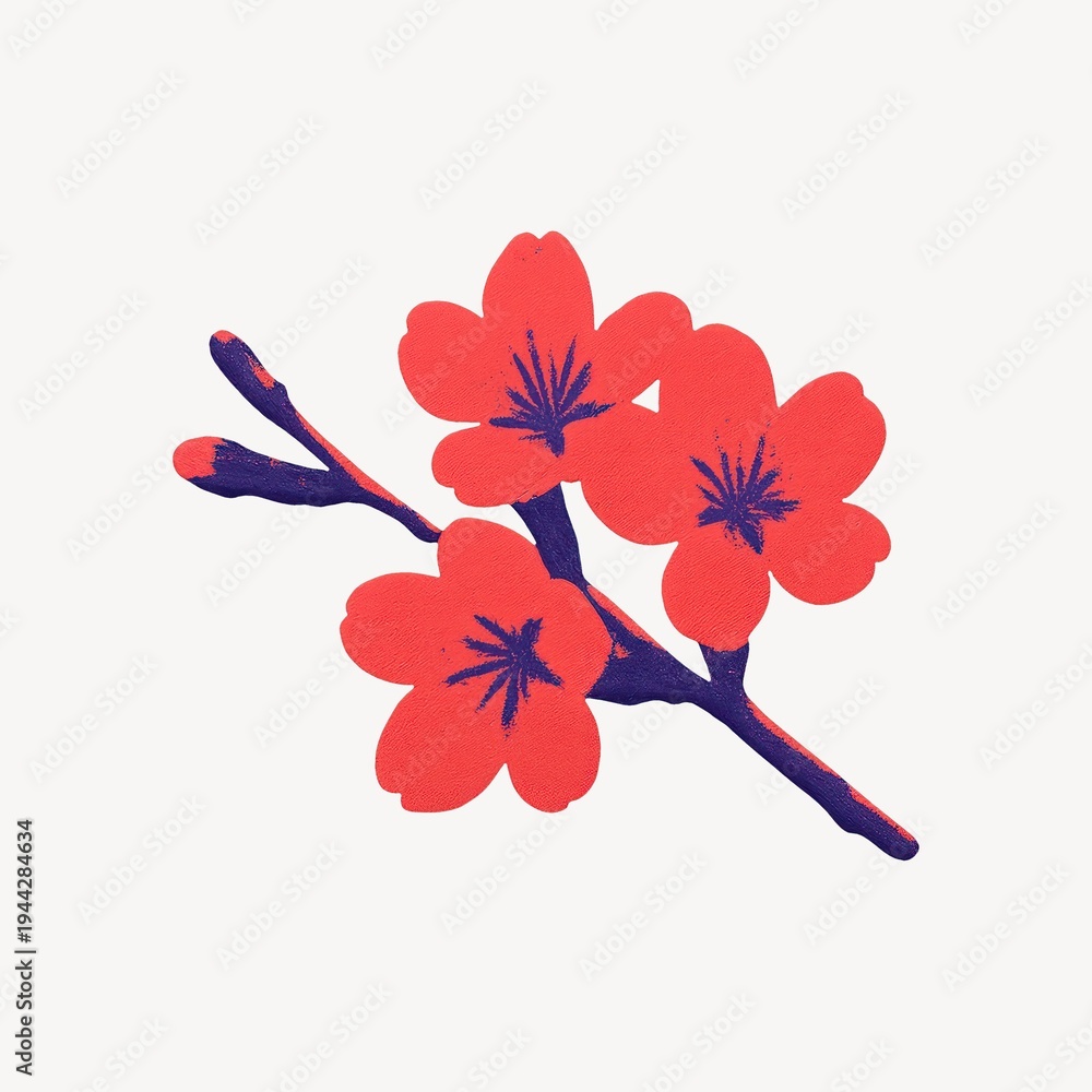 Fototapeta premium Vibrant floral illustration design