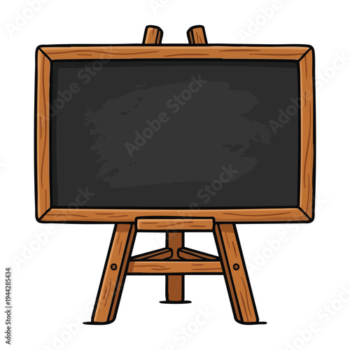 Cartoon illustration of a blank blackboard