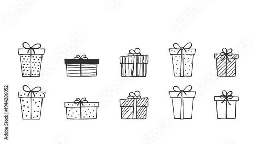 A collection of gift boxes vector decoration for festive occasions