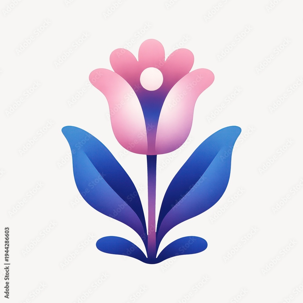 Naklejka premium Gradient flower with elegant petals.